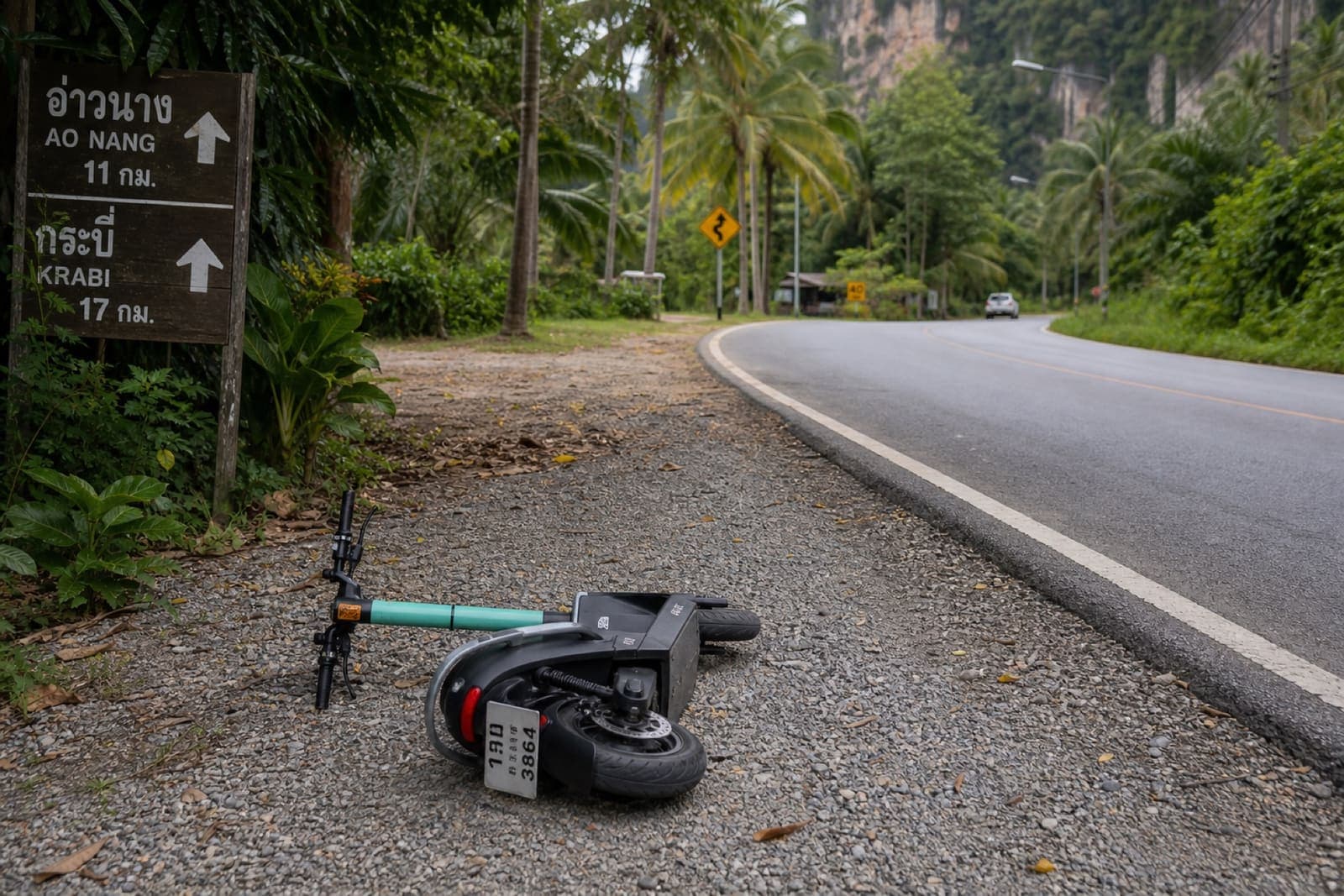 Guidance after a minor motorbike accident in Krabi Province