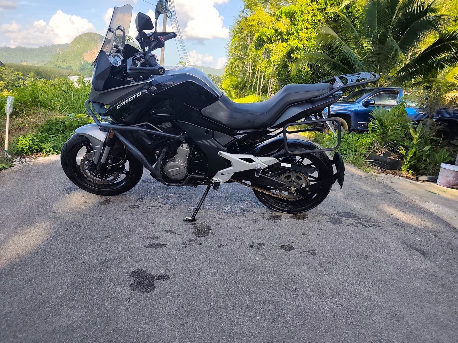 CFMOTO 650MT rear view — motorbike for hire in Krabi