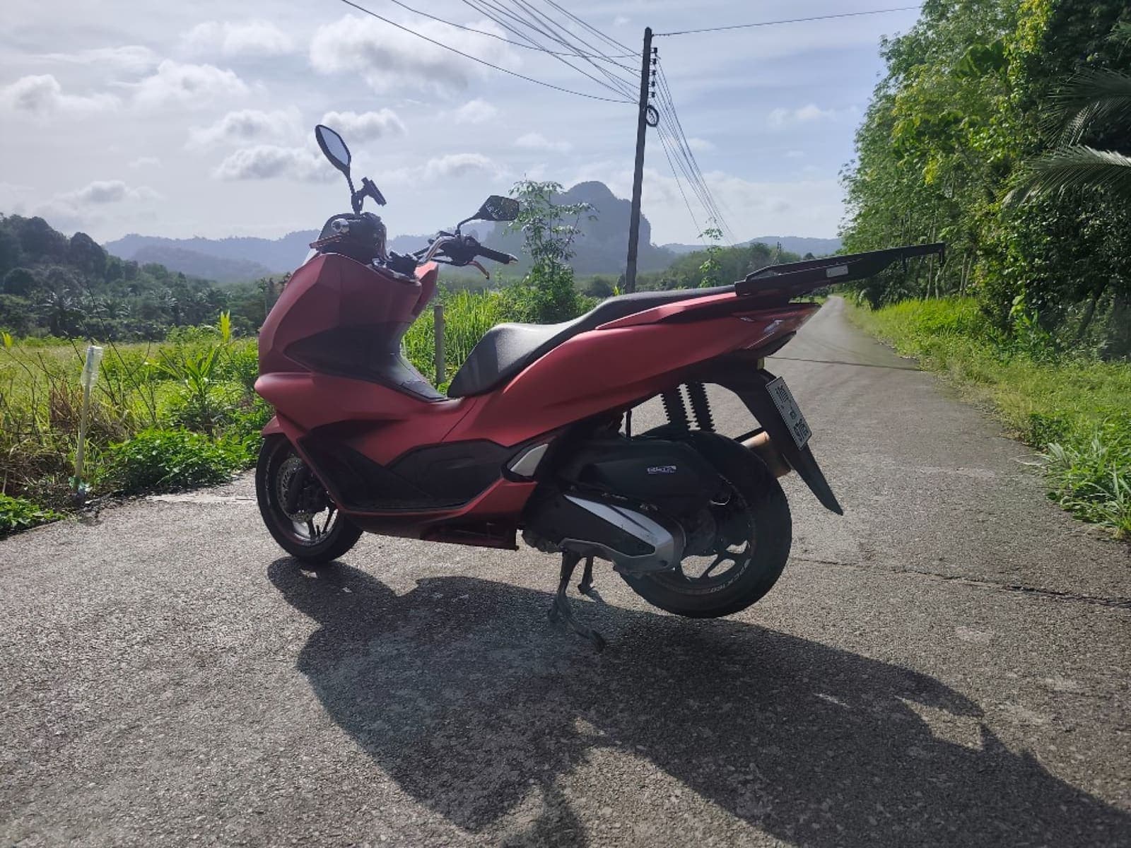 Honda PCX 160 rear view — premium scooter for hire in Krabi