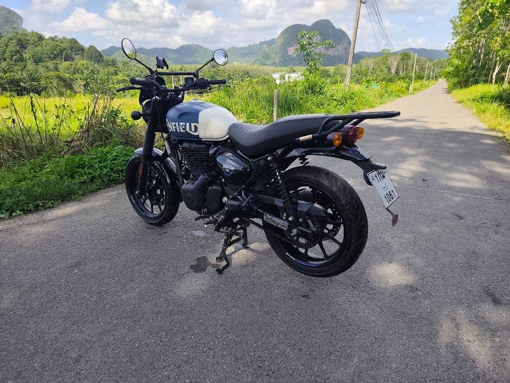 Royal Enfield Hunter 350 rear view — motorcycle for hire in Krabi