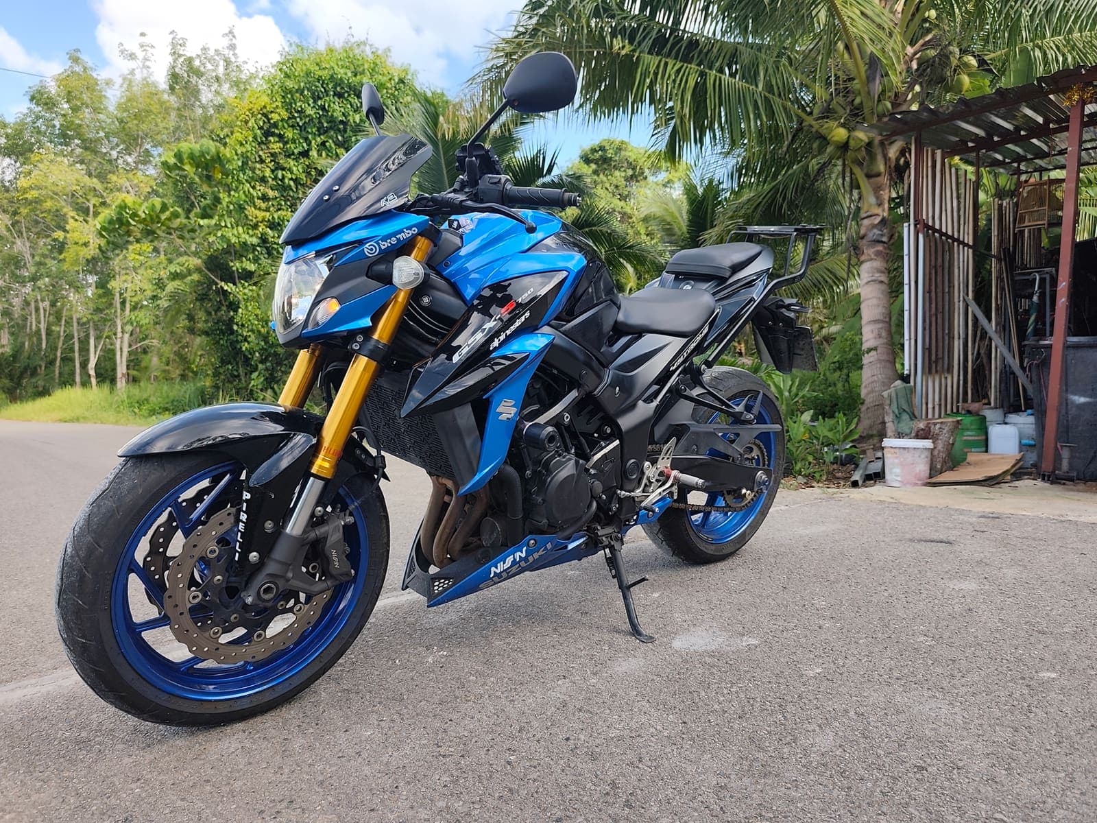 Suzuki GSX-S750 rear view — motorcycle for hire in Krabi