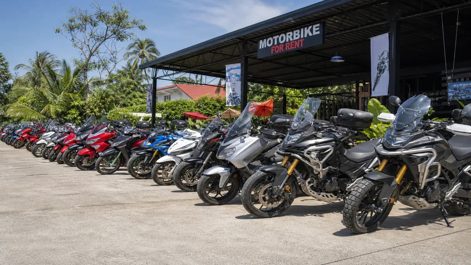 Wide variety of rental scooters and motorcycles available at Krabi Moto Rentals