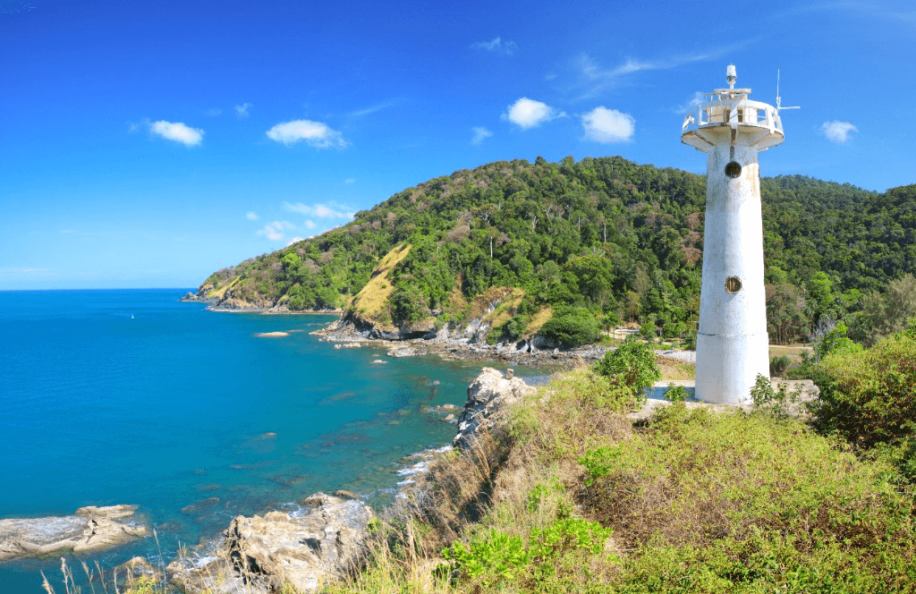 Mu Koh Lanta National Park lighthouse — Koh Lanta trip south from Krabi by scooter