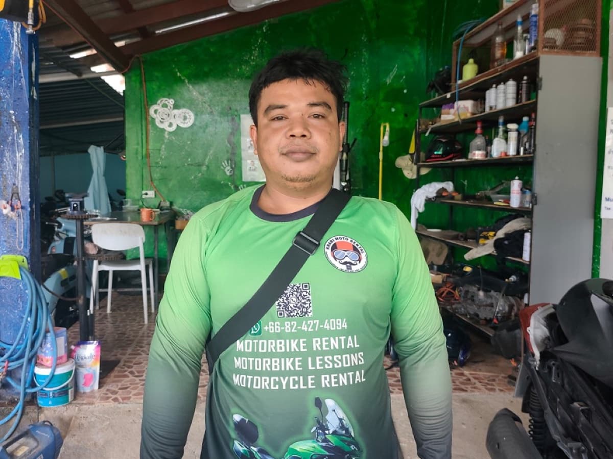 Khun Sun (Wittaya), operations manager at Krabi Moto Rentals